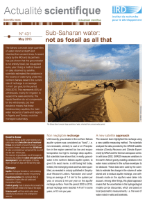 fique scienti Sub-Saharan water: not as fossil as all that