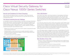 Cisco Virtual Security Gateway for Cisco Nexus 1000V Series Switches