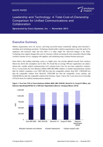 Leadership and Technology: A Total-Cost-of-Ownership Comparison for Unified Communications and Collaboration