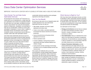 Cisco Data Center Optimization Services Cisco Domain Ten and Data Center