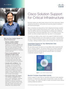 Cisco Solution Support for Critical Infrastructure At-a-Glance