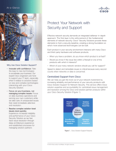 Protect Your Network with Security and Support At-a-Glance