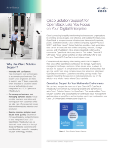 Cisco Solution Support for OpenStack Lets You Focus on Your Digital Enterprise At-a-Glance