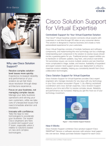 Cisco Solution Support for Virtual Expertise At-a-Glance