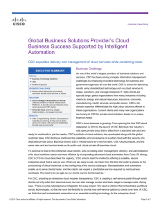 Global Business Solutions Provider’s Cloud Business Success Supported by Intelligent Automation