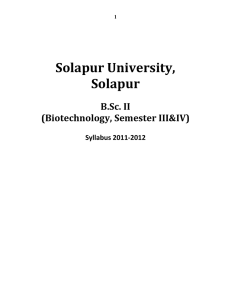   Solapur University,             Solapur  B.Sc. II  