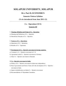 SOLAPUR UNIVERSITY, SOLAPUR B.A. Part II, ECONOMICS Semester Pattern Syllabus