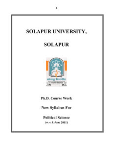 SOLAPUR UNIVERSITY,  SOLAPUR New Syllabus For