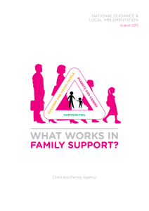 What WorkS in Family Support? NATIONAL GUIDANCE &amp; LOCAL IMPLEMENTATION