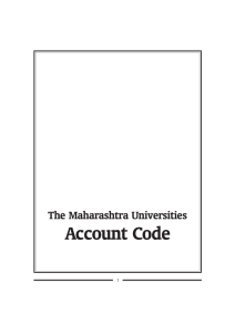 Account Code The Maharashtra Universities I