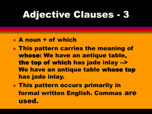 Adjective Clauses - 3