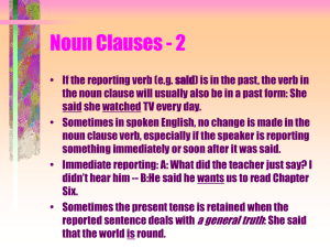 Noun Clauses - 2