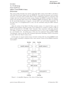 Overview UVLBI Memo #26 9/15/2011 To: UVLBI Group