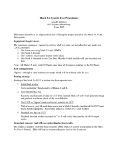 Mark 5A System Test Procedures