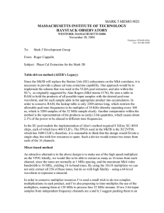 MARK 5 MEMO #021 MASSACHUSETTS INSTITUTE OF TECHNOLOGY HAYSTACK OBSERVATORY