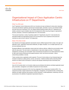 Organizational Impact of Cisco Application Centric Infrastructure on IT Departments