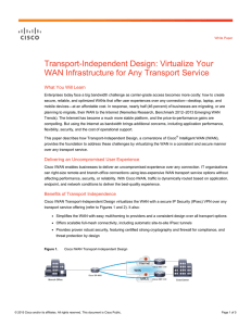 Transport-Independent Design: Virtualize Your WAN Infrastructure for Any Transport Service