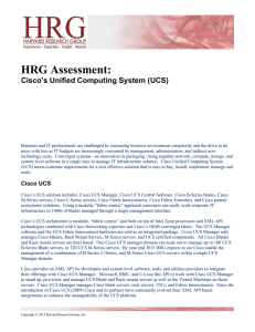 HRG Assessment: ’s Unified Computing System (UCS) Cisco