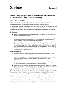 Research Fabric Computing Poised as a Preferred Infrastructure