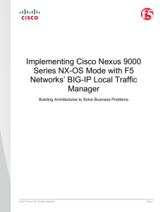 Implementing Cisco Nexus 9000 Series NX-OS Mode with F5 Manager