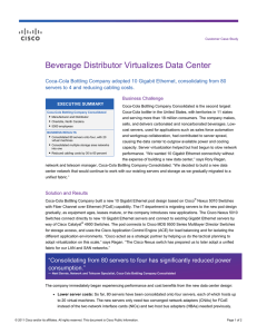 Beverage Distributor Virtualizes Data Center