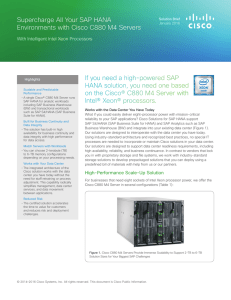 If you need a high-powered SAP Intel® Xeon® processors.