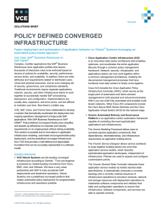 POLICY DEFINED CONVERGED INFRASTRUCTURE