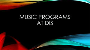 MUSIC PROGRAMS AT DIS