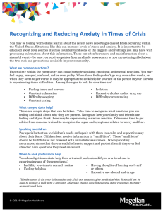 Recognizing and Reducing Anxiety in Times of Crisis