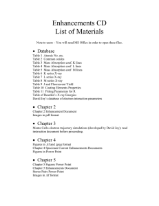 Enhancements CD List of Materials  Database