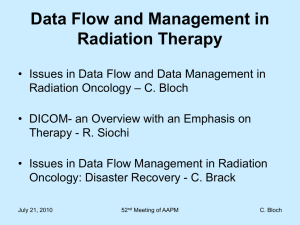 Data Flow and Management in Radiation Therapy