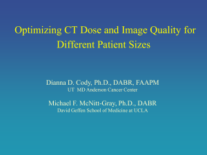 Optimizing CT Dose and Image Quality for Different Patient Sizes