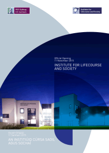 INSTITUTE FOR LIFECOURSE AND SOCIETY  AN INSTITIÚID CÚRSA SAOIL