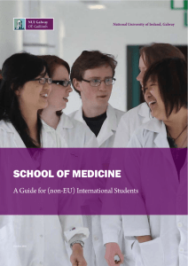 SCHOOL OF MEDICINE A Guide for (non-EU) International Students October 2010