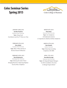Coles Seminar Series Spring 2015
