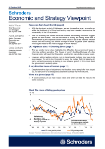 Economic and Strategy Viewpoint Schroders Keith Wade