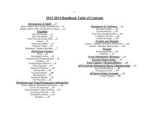 2013-2014 Handbook Table of Contents