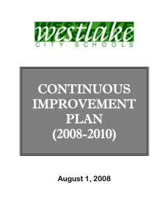 CONTINUOUS IMPROVEMENT PLAN (2008-2010)