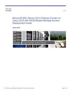 Microsoft SQL Server 2012 Failover Cluster on Deployment Guide