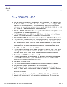 Cisco MDS 9000—Q&amp;A
