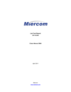    Lab Test Report Cisco Nexus 3064