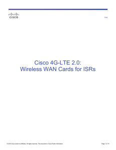 Cisco 4G-LTE 2.0: Wireless WAN Cards for ISRs  FAQ