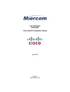 Lab Test Report DR100409D Cisco CleanAir Competitive Testing
