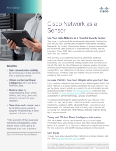 Cisco Network as a Sensor At-a-Glance