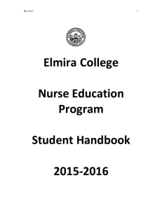 Elmira  College Nurse Education Program Student Handbook