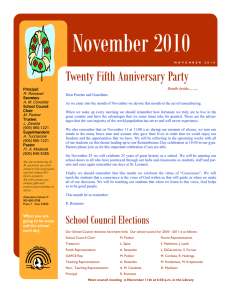 November 2010 Twenty Fifth Anniversary Party