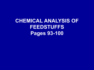 CHEMICAL ANALYSIS OF FEEDSTUFFS Pages 93-100