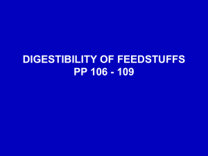 DIGESTIBILITY OF FEEDSTUFFS PP 106 - 109