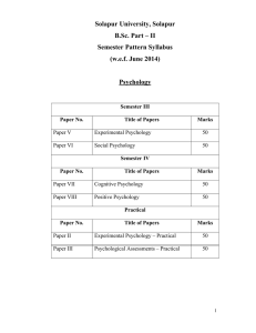 Solapur University, Solapur B.Sc. Part – II Semester Pattern Syllabus (w.e.f. June 2014)