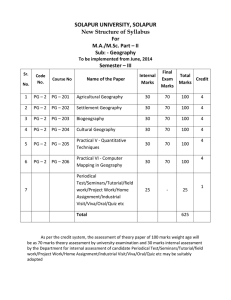   SOLAPUR UNIVERSITY, SOLAPUR   New Structure of Syllabus For  